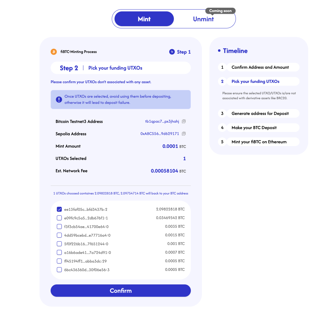 Pick your funding UTXOs